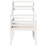 High Sleeper Bed without Mattress White 80x200 cm Solid Wood Pine 3281975