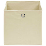 Storage Boxes 10 pcs Cream 32x32x32 cm Fabric 288359