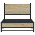 Metal Bed Frame without Mattress Sonoma Oak 100x200 cm 4007881