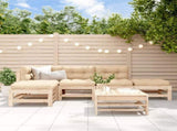 6 Piece Garden Lounge Set Solid Wood Pine 3186333