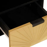 TV Cabinet Black and Gold 100 x 33 x 46 cm Engineered wood 4017846