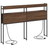 Headboard with Shelf Brown oak 150 cm Engineered wood 859704