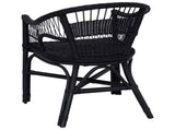 Stacking Chair Black 60 x 60 x 81 cm Rattan 42033213