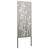 Garden Privacy Screen Floral Rusty 50 x 140 cm Weathering Steel 876300