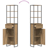Bathroom Cabinet Artisian Oak 40 x 30 x 180 cm Engineered Wood 886497