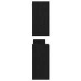 TV Cabinet Set Wall-mounted Black Oak Engineered Wood 3393124