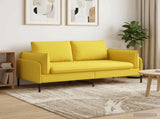 2-Seater Sofa Light Yellow 188 x 81 x 89 cm Fabric 42048608
