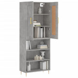 Highboard Concrete Grey 69,5x34x180 cm Engineered Wood 3200061