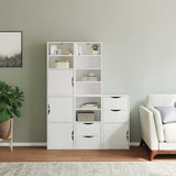 Side Cabinets 5 pcs "ODDA" White 40x24x79 cm Solid Wood Pine 3365359