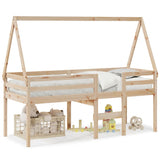 High Sleeper Bed without Mattress 90x190 cm Single Solid Wood Pine 3282098