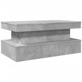 Coffee Table with LED Lights Concrete Grey 90x50x40 cm 839850