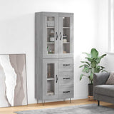 Highboard Grey Sonoma 69.5x34x180 cm Engineered Wood 3198631