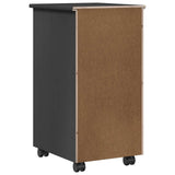 Rolling Cabinet Grey 34 x 39 x 65.5 cm Solid Pine Wood 42028354