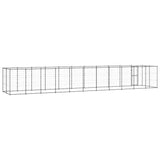 Outdoor Dog Kennel Steel with Roof 26.62 m 3082297
