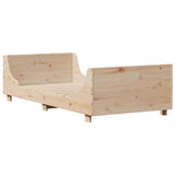 Bed Frame without Mattress 100x200 cm Solid Wood Pine 850773