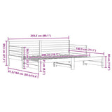 Daybed with Trundle without Mattress 90x200 cm Solid Wood 836147