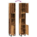 Bathroom Cabinet Old Wood 30x30x190 cm Engineered Wood 857202