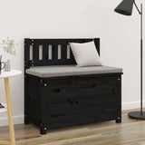 Bench Black 80x41x77 cm Solid Wood Pine 823553
