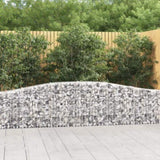 Arched Gabion Baskets 5 pcs 400x30x60/80 cm Galvanised Iron 3145803