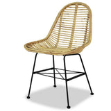 Dining Chairs 4 pcs Natural Rattan 244570
