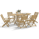 Folding Garden Chairs 8 pcs 54.5x61.5x86.5 cm Solid Wood Acacia 3214227