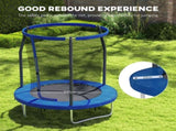 6ft Trampoline with Safety Enclosure Net, Steel Frame Outdoor Trampoline, with Edge, Safety Cover T3398P349142
