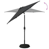 Garden Parasol with LED Lights and Base 230 x 230 cm Polyester 42036251