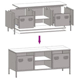 TV Cabinet Black 101.5x39x43.5 cm Cold-rolled Steel 851298