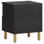 ZNTS Bedside Cabinet Black 40x33x46 cm Engineered Wood 4017654