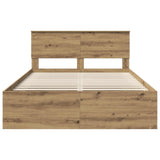 Bed Frame Artisian Oak 140 x 200 cm Engineered wood 3407885