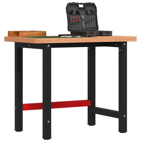 Workbench 100x60x83 cm Solid Wood Beech Rectangular 3309663