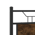 Bed Frame without Mattress Smoked Oak 120x190 cm Small Double Engineered Wood 4106923