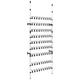 Telescopic Shoe Rack with Rods Aluminium 321111