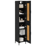 Highboard Black Oak 34.5 x 34 x 180 cm Engineered Wood 3416144
