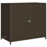 Garden Storage Cabinet Brown 83x45x76 cm Poly Rattan 365544
