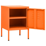 Nightstand Orange 35x35x51 cm Steel 336210