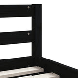 Kids Bed Frame with Drawers Black 80x200 cm Solid Wood Pine 834437