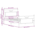 Bed Frame without Mattress Sonoma Oak 140x200 cm Engineered Wood 4106793