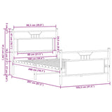 Bed Frame without Mattress Sonoma Oak 140x200 cm Engineered Wood 4106793