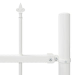 ZNTS Garden Fence with Spear Top - White, 6.8 x 1 m, Steel 3334080