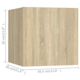 Wall Mounted TV Cabinets 8 pcs Sonoma Oak 30.5x30x30 cm 3079054
