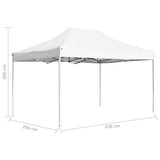 Professional Folding Party Tent Aluminium 4.5x3 m White 45495