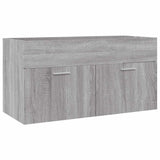 2 Piece Bathroom Furniture Set Grey Sonoma Engineered Wood 826624