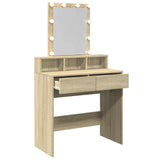 Dressing Table with LED Sonoma Oak 80x41x144.5 cm 848180