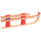 Folding Snow Sledge with Backrest 119 cm Wood 92493
