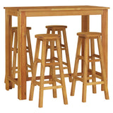 Garden Bar Set Natural Wood Solid Acacia Wood For 4 people 3154394