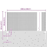 Fence and Post Silver 0.8 x 25 m Steel 3336356