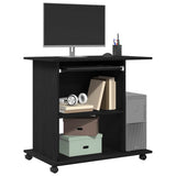 Computer Desk Black Oak 80x50x75 cm Engineered Wood 862500
