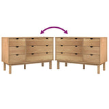 Drawer Cabinet OTTA 111x43x73.5cm Solid Wood Pine 348585