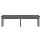 Garden Bench Grey Solid pine wood 159.5x44x45 cm Durable 824013